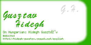 gusztav hidegh business card